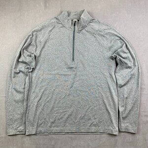 Rhone Mens 1/4 Zip Medium Gray Lightweight Long Sleeve Ventilated Performance